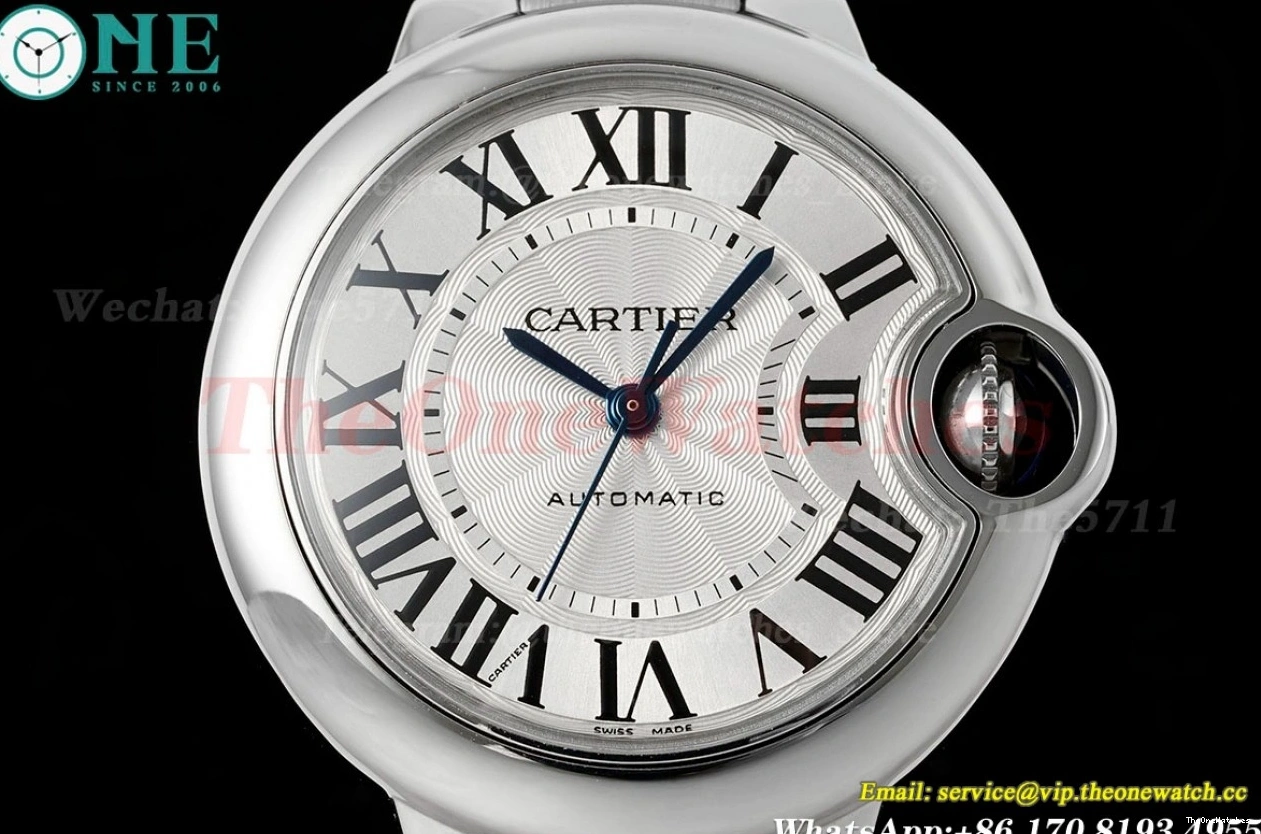 De Dial SS Ballon SS Cartier A076 V6F 33mm White Bleu 0106
